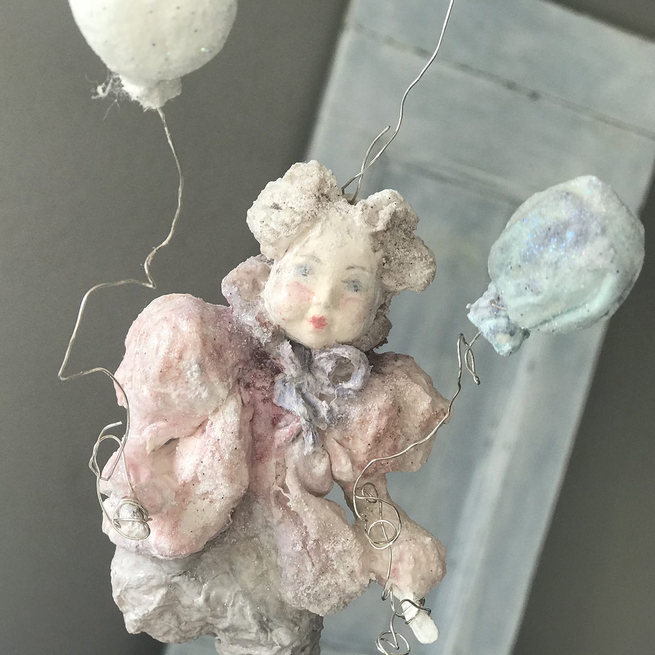 vintage Handmade Doll With Balloons