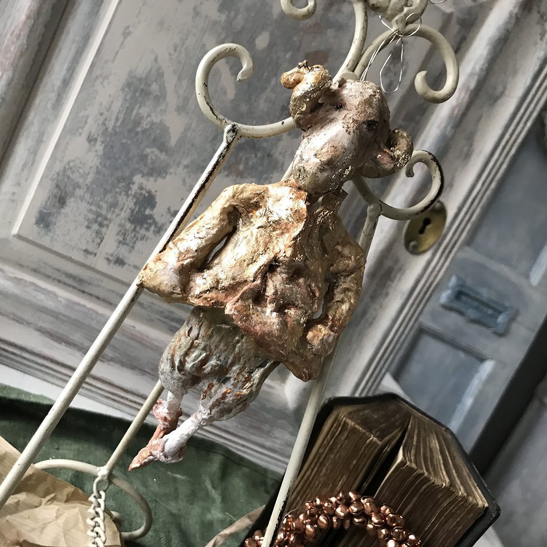 Cotton Sheep Christmas Ornament