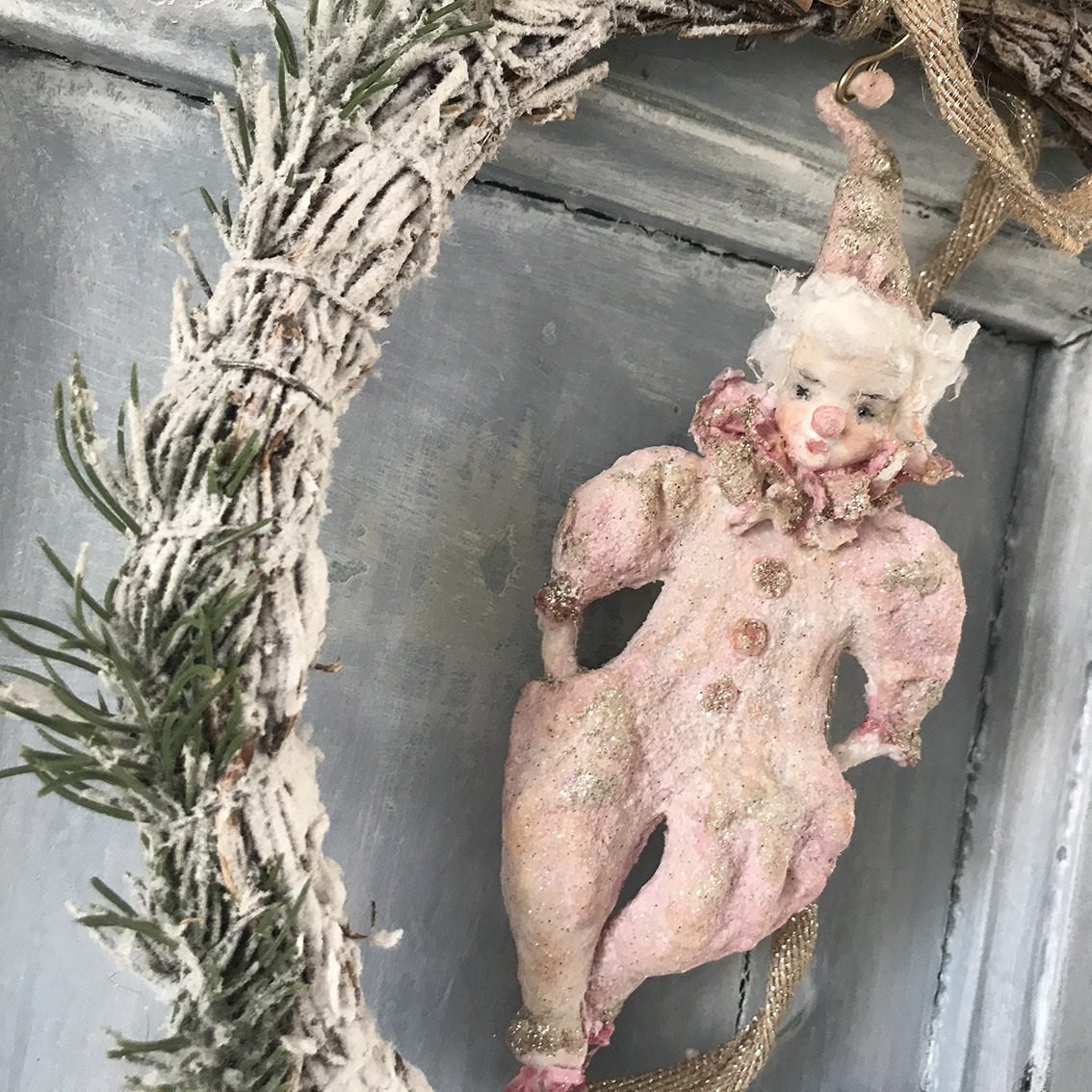 Vintage Clown Christmas Tree Doll