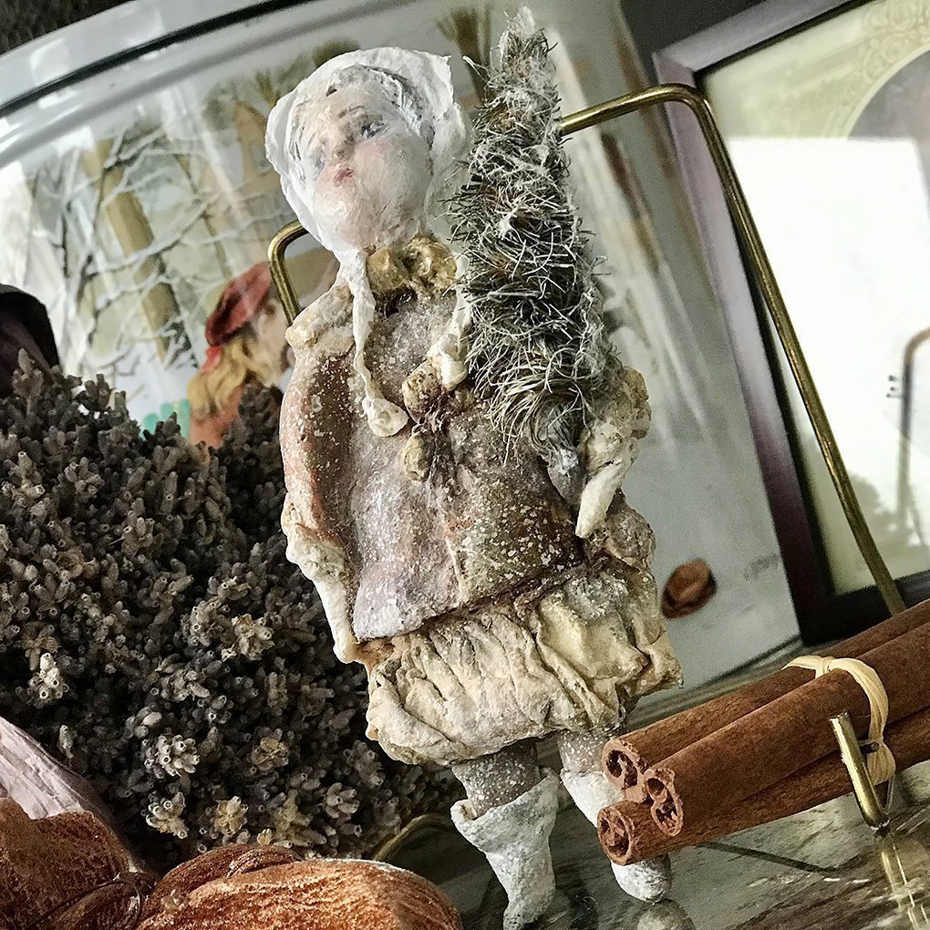 Vintage cotton Christmas Tree Doll