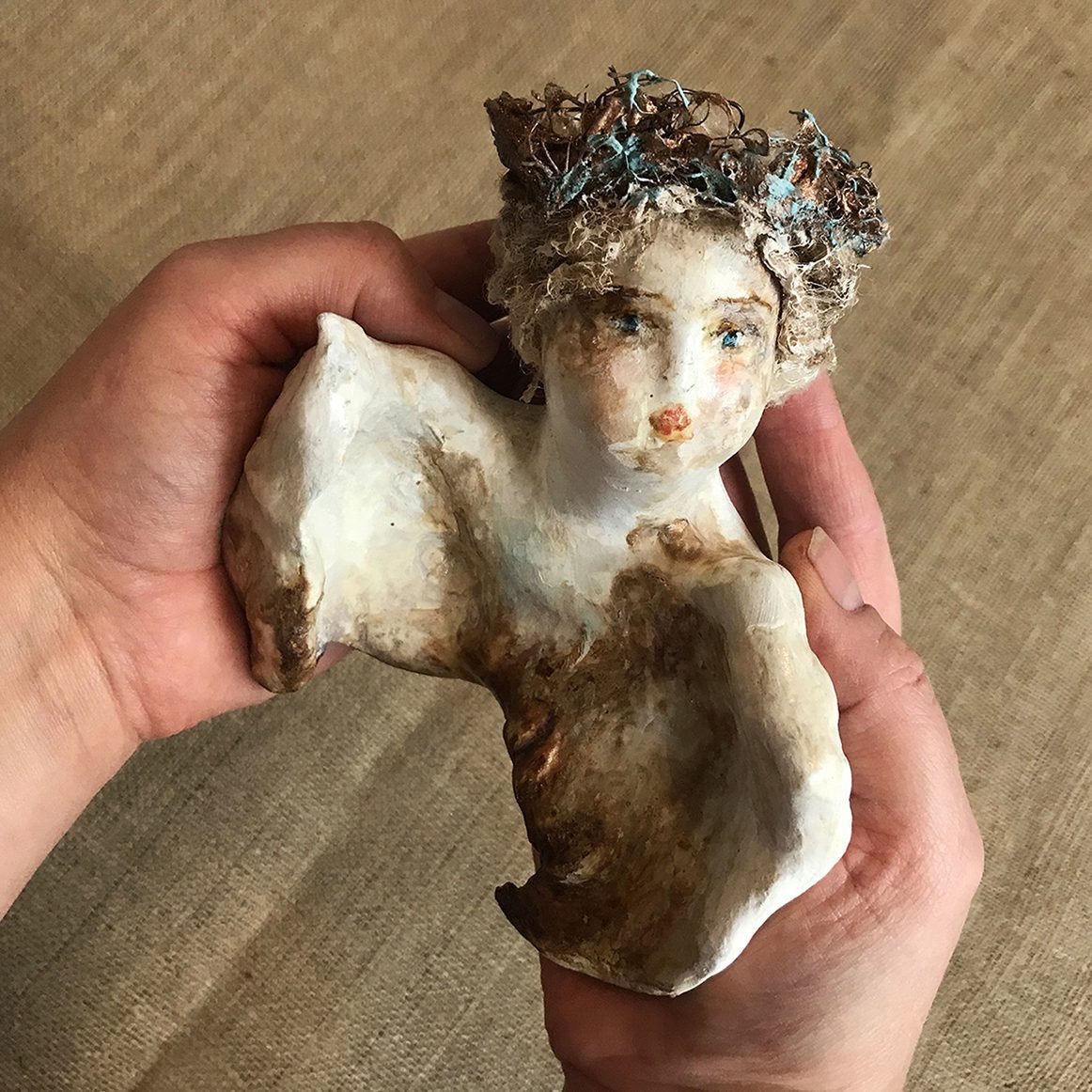 Handmade Victorian Angel Sculpture