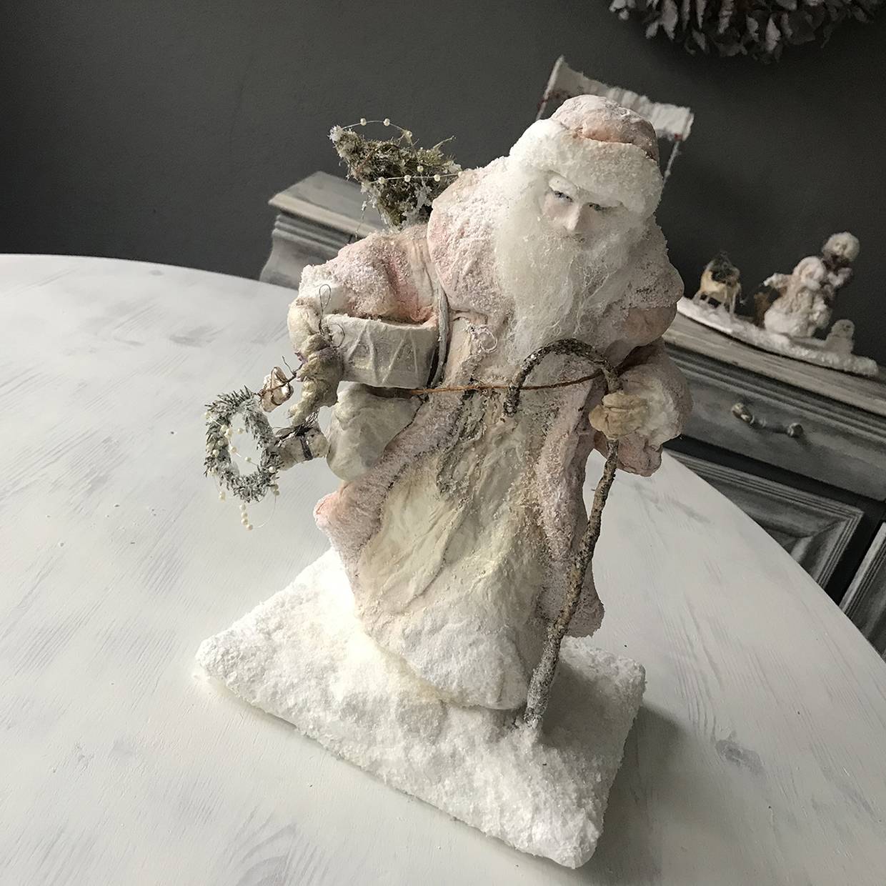 Handmade Santa Claus pink Doll
