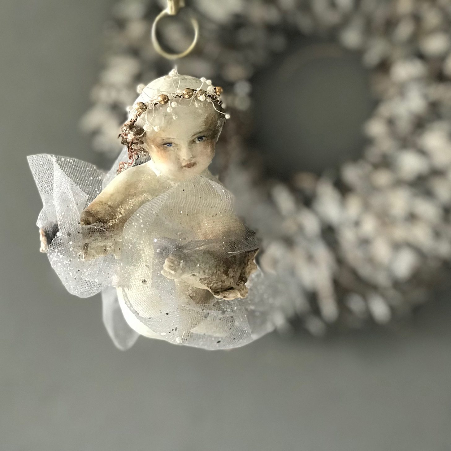 handmade angel clay doll