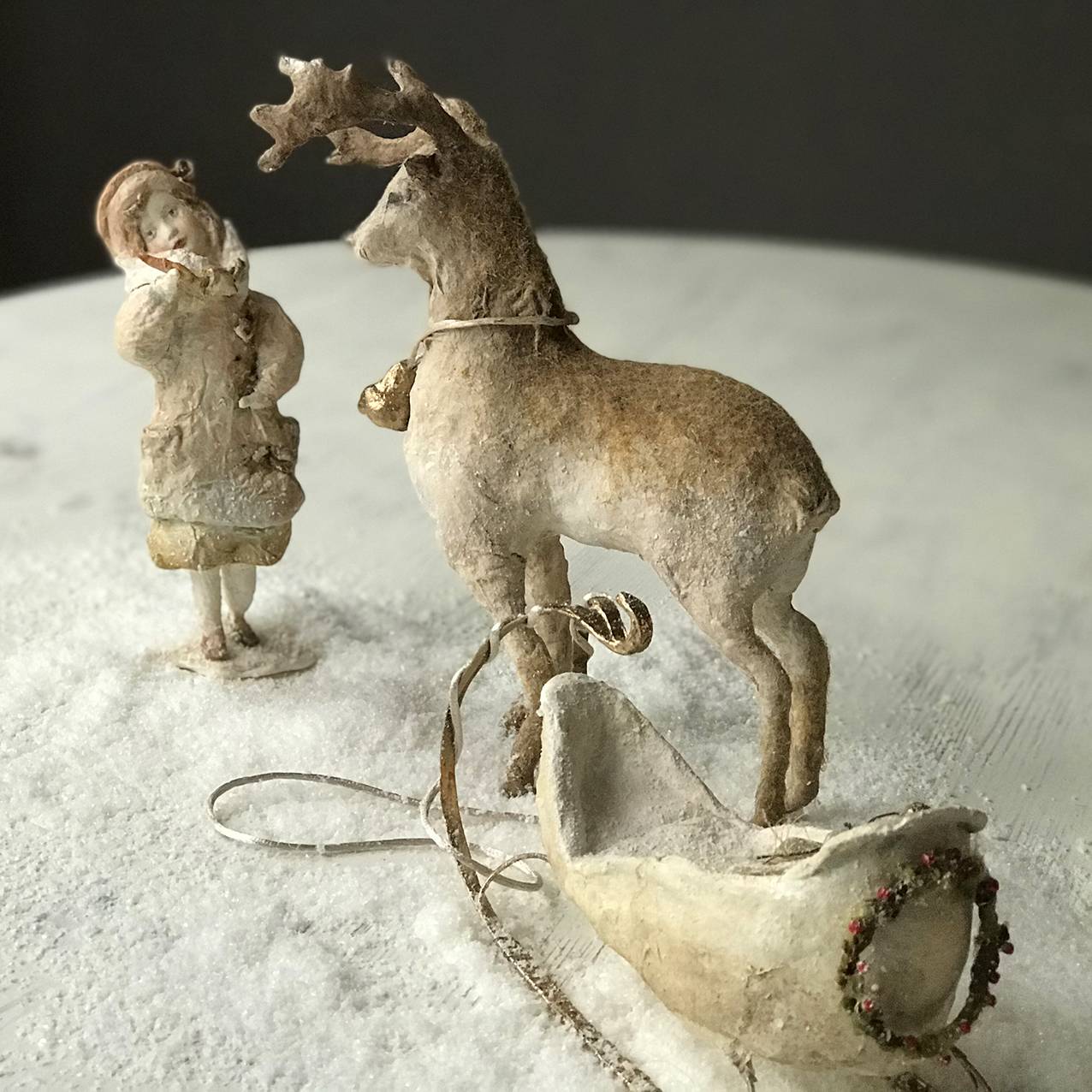 Handmade Santa Claus With Reindeer