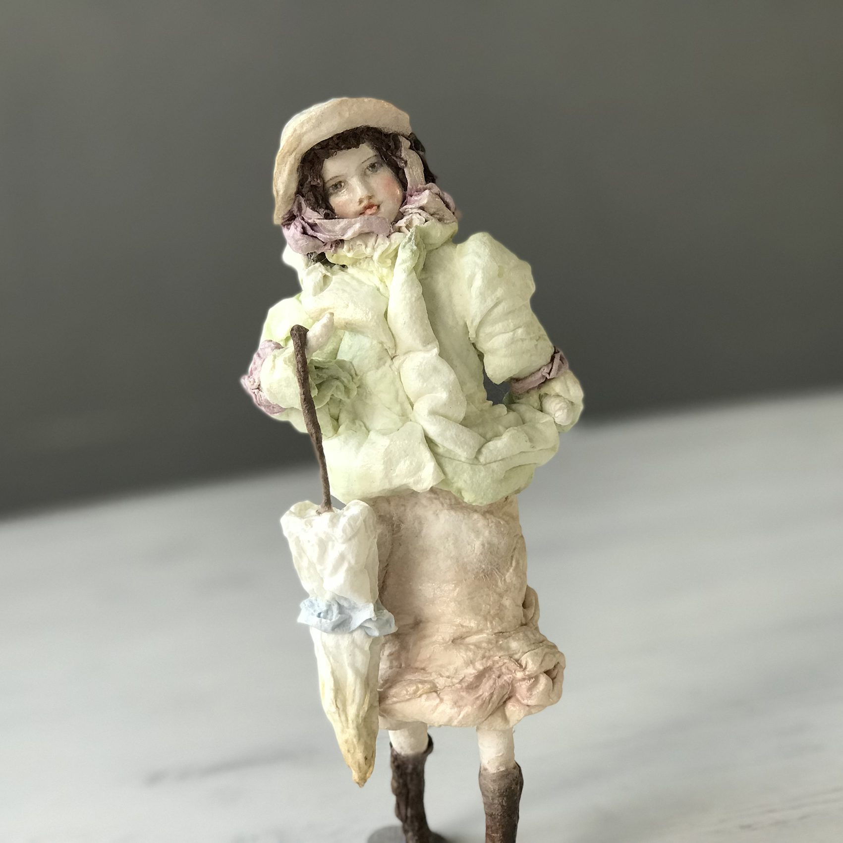 Vintage Spun Cotton Christmas Dolls