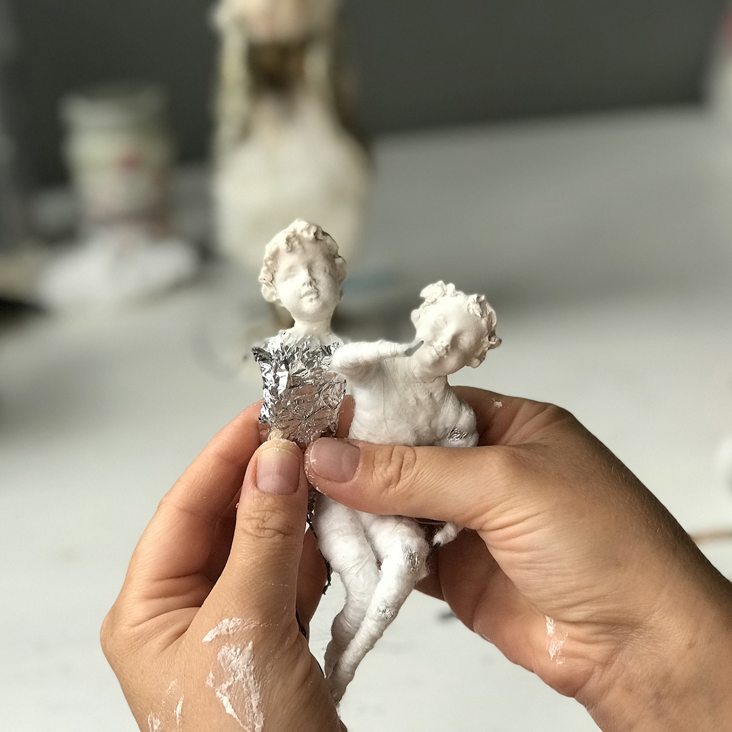 antique handmade santa claus dolls